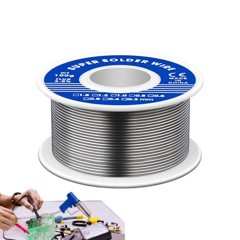 Alambre de soldadura electrónico, alambre de soldadura con núcleo de colofonia, flujo de soldadura multiusos, carrete de alambre de hierro, accesorios para el hogar para reparación