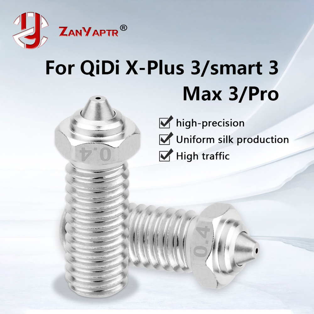 Boquilla bimetálica para QIDI Q1-Pro/X-Max 3/X-Plus 3/X-Smart 3 Boquilla de acero endurecido de cobre chapado