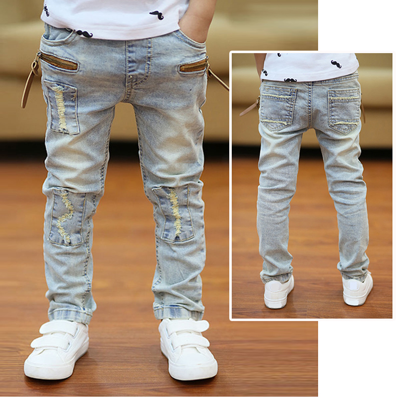 IENENS Ropa para niños de 5 a 13 años, pantalones vaqueros ajustados, pantalones clásicos, ropa de mezclilla para niños, pantalones largos de tendencia, pantalones casuales para bebés