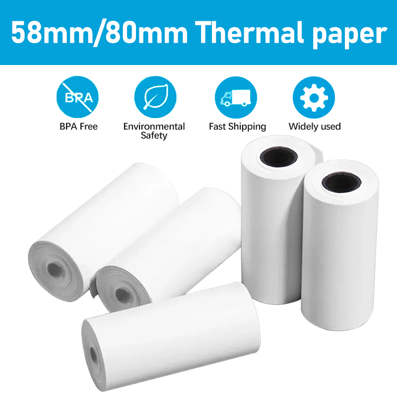 58mm/80mm Thermal paper Roll For Business Printing 80mmx30mm Paper Rolls For Receipt Printer PAD POS Printer Cash Register Paper