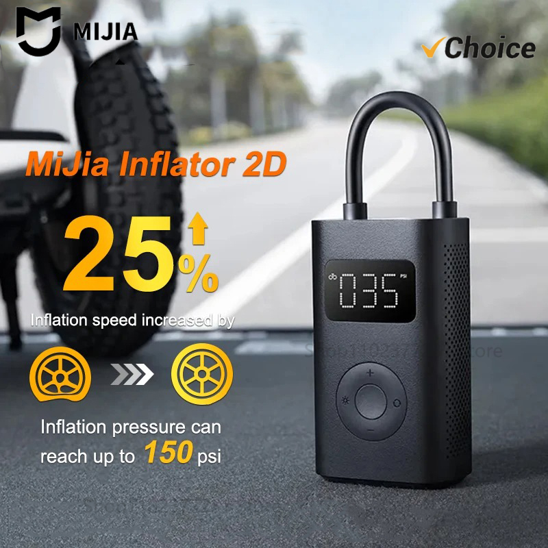 Nieuwe MIJIA Luchtpomp Compressor 2D Draagbare Elektrische Luchtcompressor 2D Bandensensor Mi Opblaasbare Treasure 2D voor Auto Fiets Bal