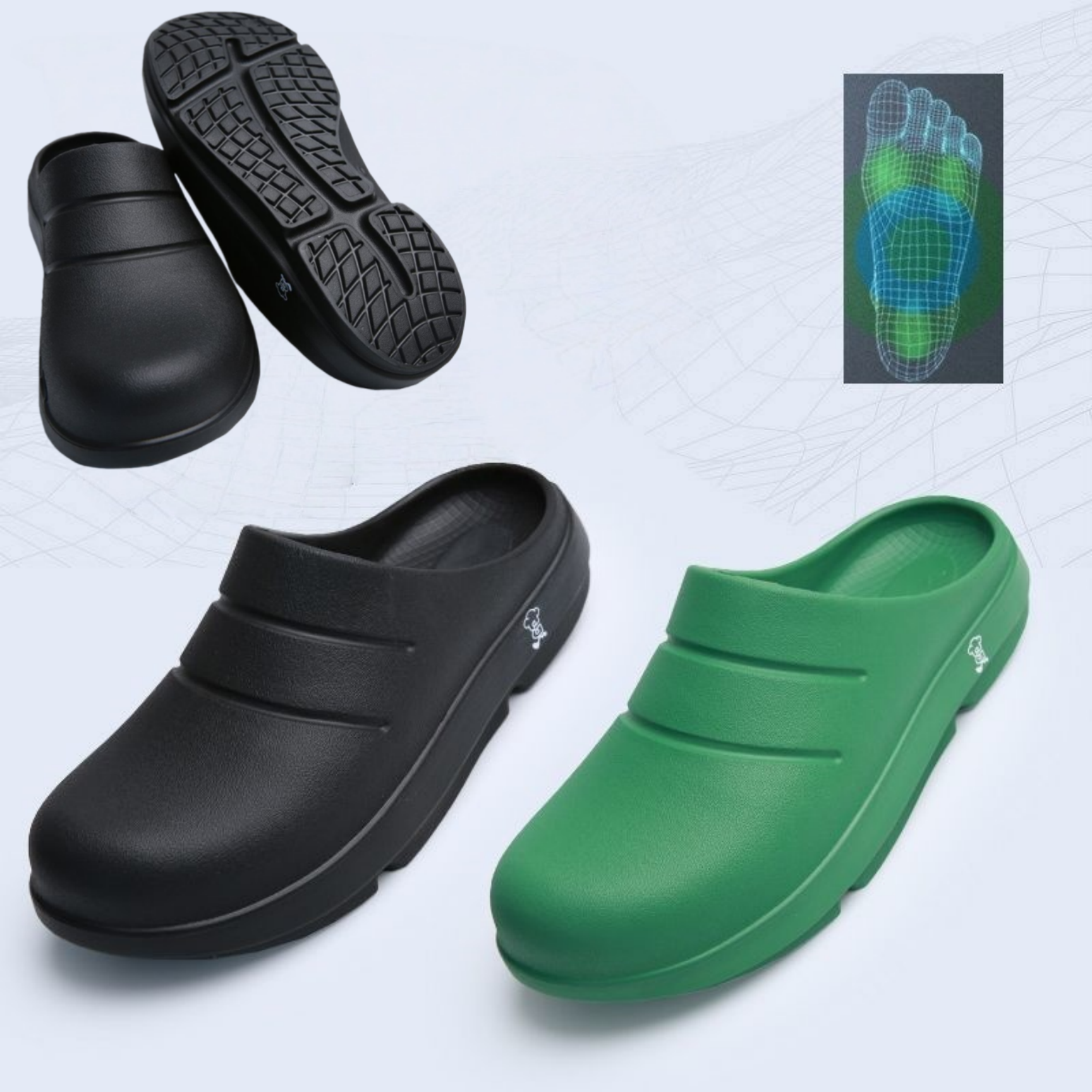 Zoccoli Chirurgici per Medici e Infermieri, Nuove Scarpe da Lavoro Traspiranti Estive con Suola Spessa Antiscivolo per Sala Operatoria e Ospedale