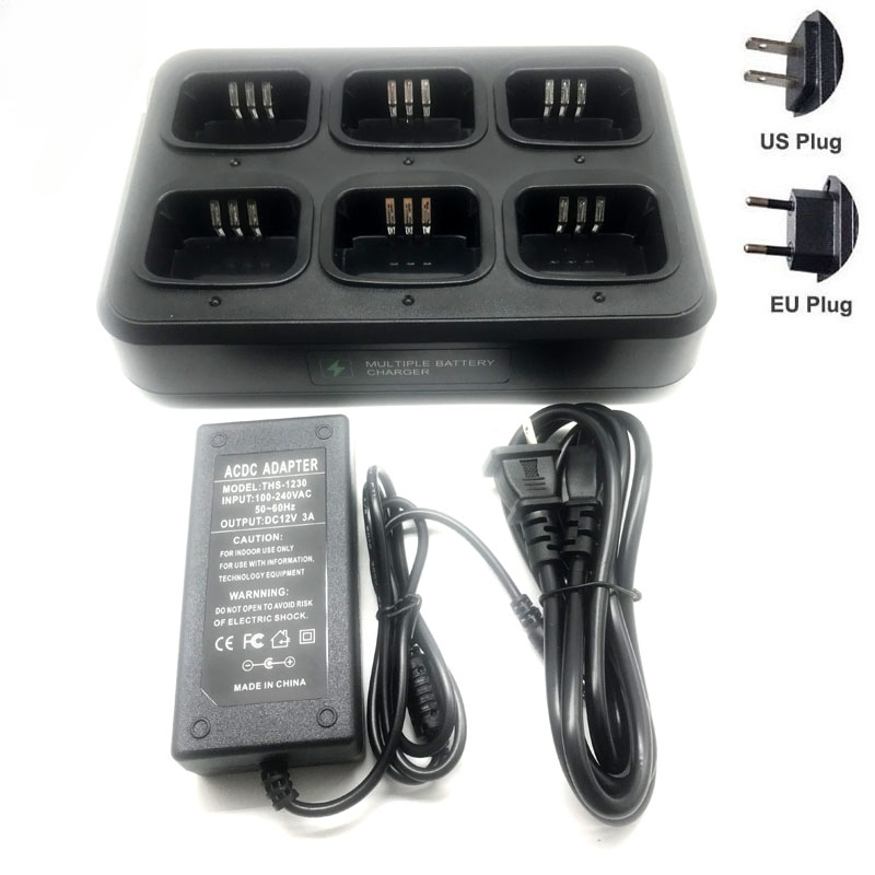 多機能デスクトップチャージャーMotorola6ウェイラジオ、cp200、ep450、cp040、cp140、cp150、cp180、dp1400、g3688、pr400、スパチュ450