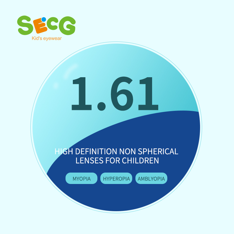 Pelindung radiasi kustom 1.61 Asphere indeks tinggi lensa optik bening tipis HMC lensa resep miopia rabun dekat