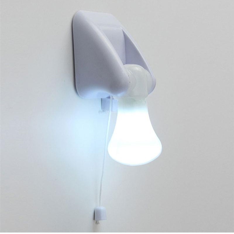 LED Zugschnur Wand Nachtlichter Schrank Schrank Tischlampe Selbstklebende Glühbirne für Zuhause Toilette Schlafzimmer Beleuchtung batteriebetrieben