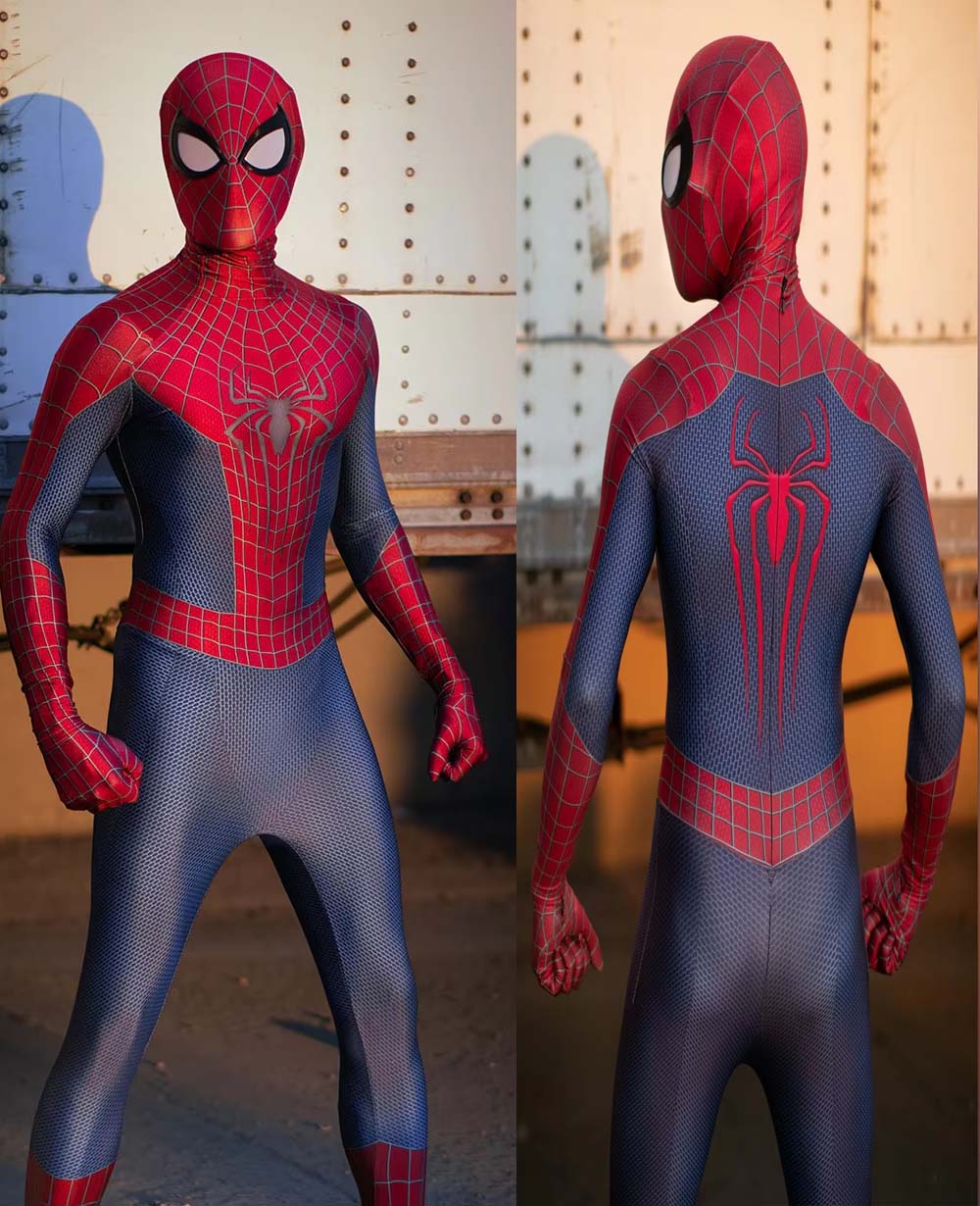 Мужской костюм Человека-паука TASM 2 для Хэллоуина, супергеройский комбинезон Зентай для взрослых, мужской цельный костюм для вечеринок
