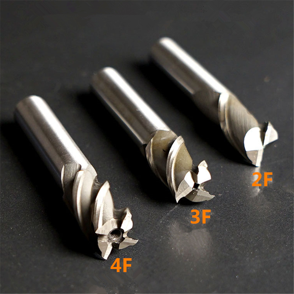 1 pçs fresas de alta precisão HSS-AL cortador de metal D1-32mm 2 3 4 flautas dentes ferramenta de fresagem de alumínio chave assento roteador bit