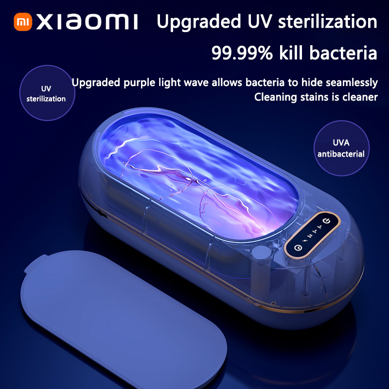 Xiaomi-caja de limpieza de tirantes eléctricos multifunción, retenedor Invisible, máquina de limpieza de dentaduras postizas, limpiador de joyería y ortodoncia
