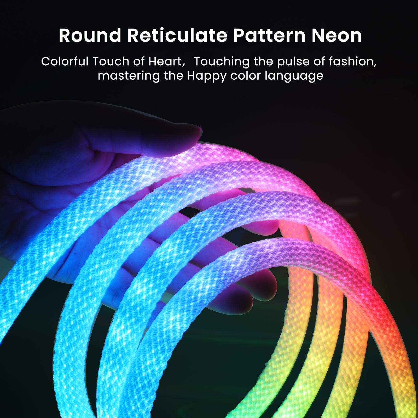 360 °   Luz de tira conduzida reticulada redonda 5v ws2812b ws2811 rgb inteligente endereçável led neon pixel luz ip67 fita de silicone flexível