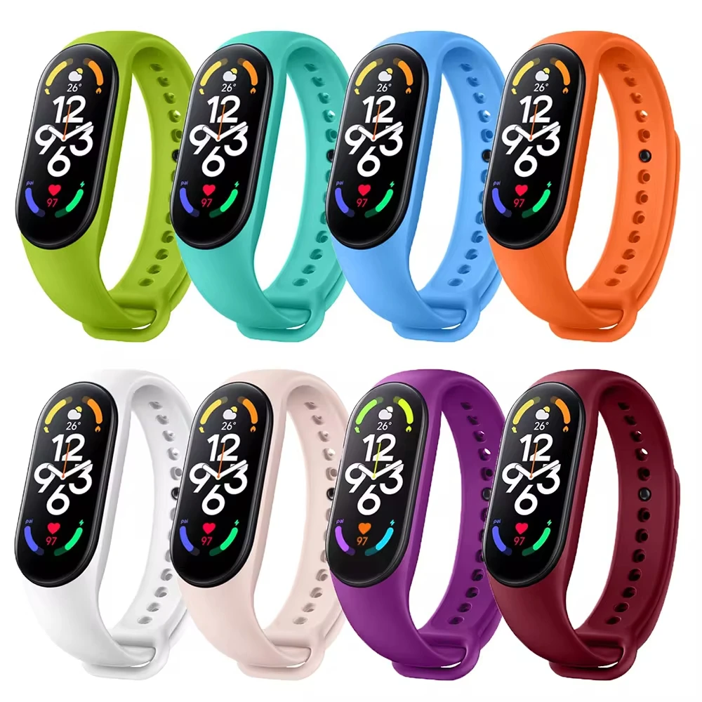 Cinturino per Xiaomi Mi Band 5 4 3 6 7 nfc cinturino in silicone braccialetto di ricambio per Xiaomi Band 4 5 6 7 nfc cinturino sportivo a colori
