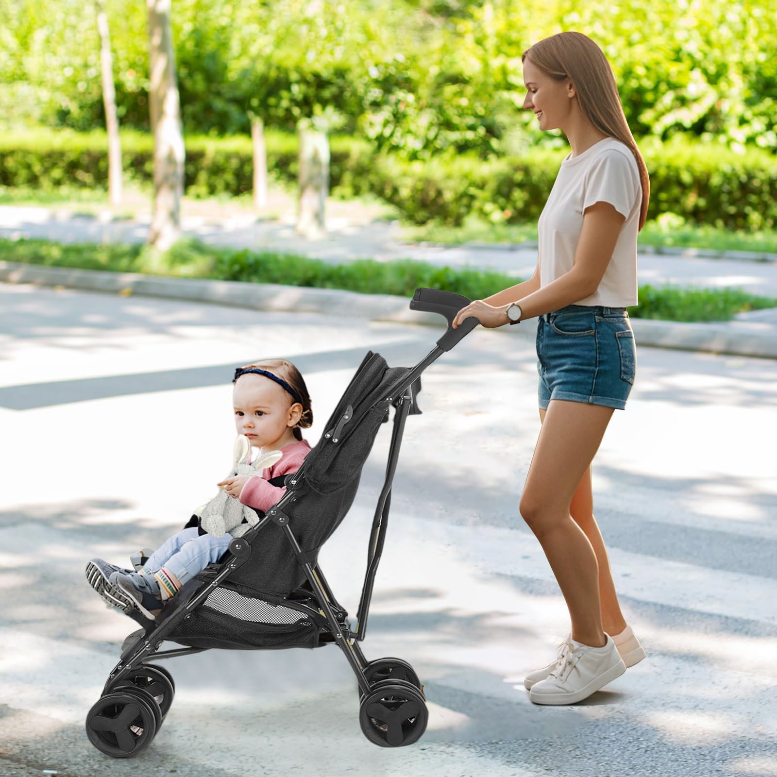 Wedyvko Kereta Dorong Bayi Kereta Dorong Perjalanan Ringan, Desain Portabel Kereta Dorong Bayi Lipat