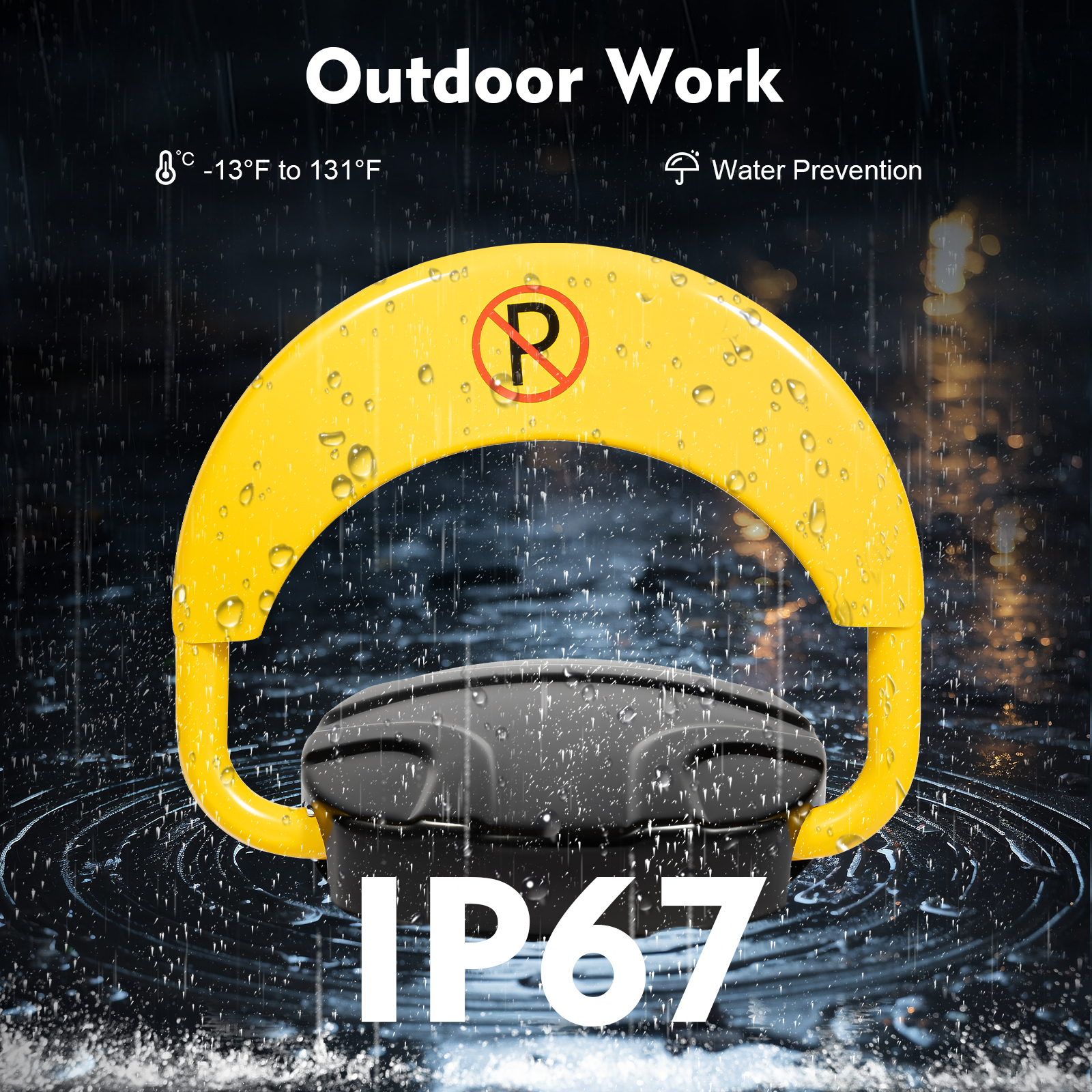 Remote Control Intelligent Parking Space Lock 180° Anti-collision Automatic Barricade Waterproof Automatic Parking IP 67