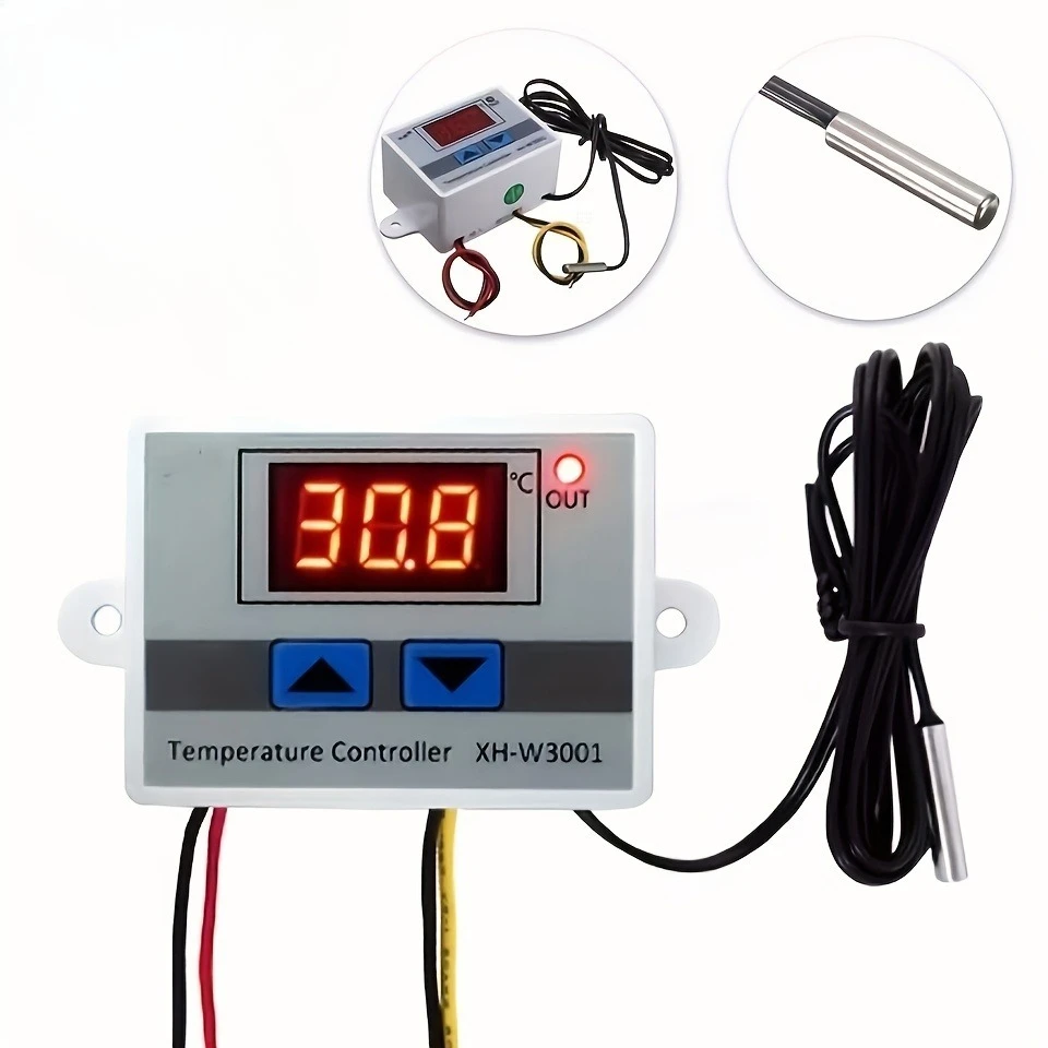 W3001 Cyfrowy mikrokomputerowy termostat sterujący temperaturą Przełącznik termometru Nowy termoregulator 12/24/220V
