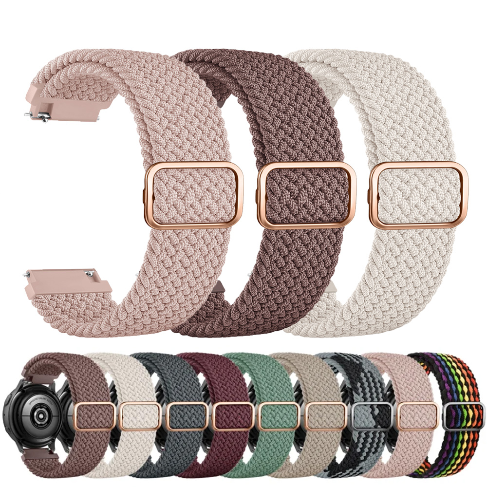 20mm Elastic Braided Band For Samsung Galaxy Watch 7 6 5 4 40mm 44mm/3 41mm/4 6 Classic/active 2/5 Pro 45mm Bracelet Wristband