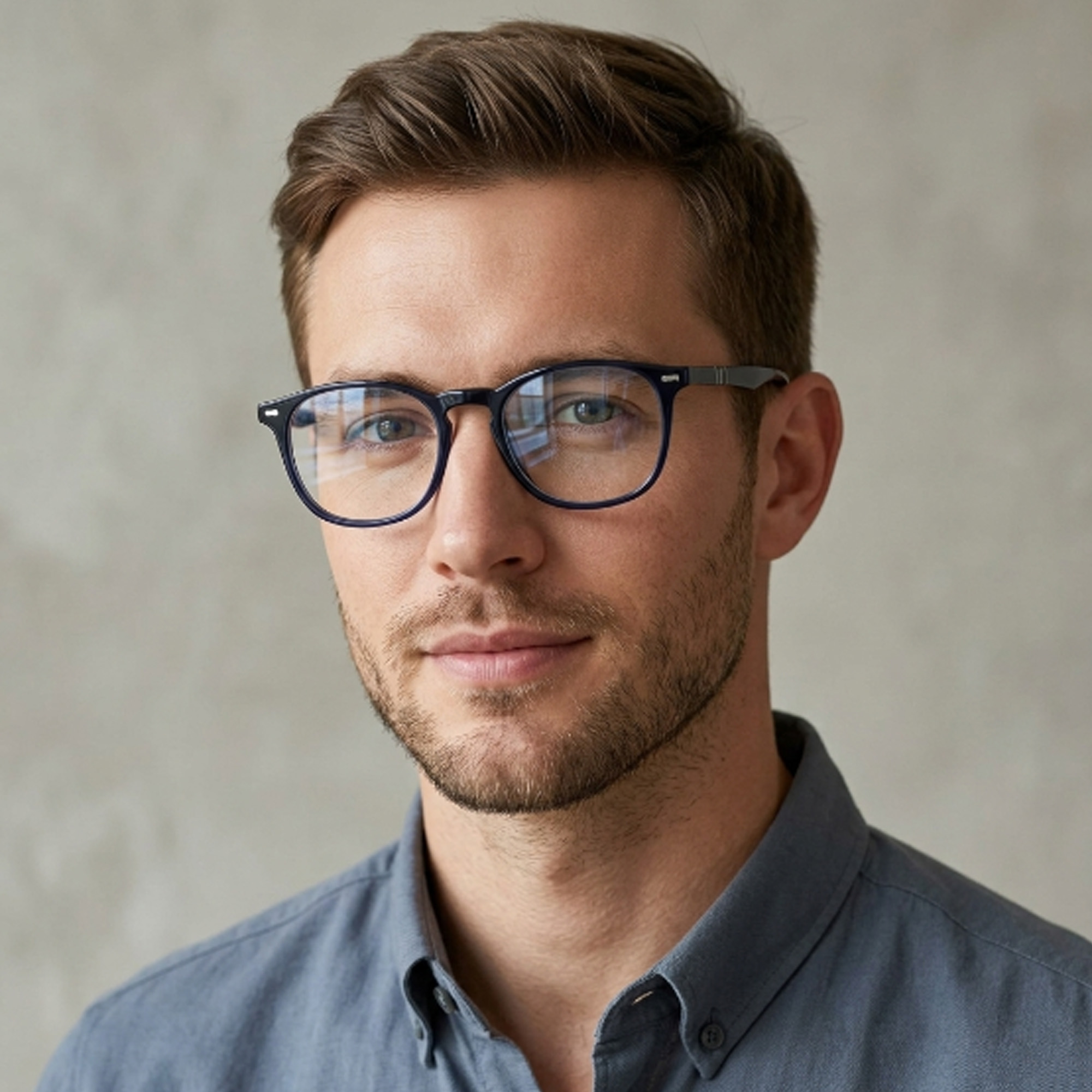 ZENOTTIC Gafas graduadas para hombre, talla S, versátiles, redondas, cuadradas, de acetato, con lentes con filtro de luz azul