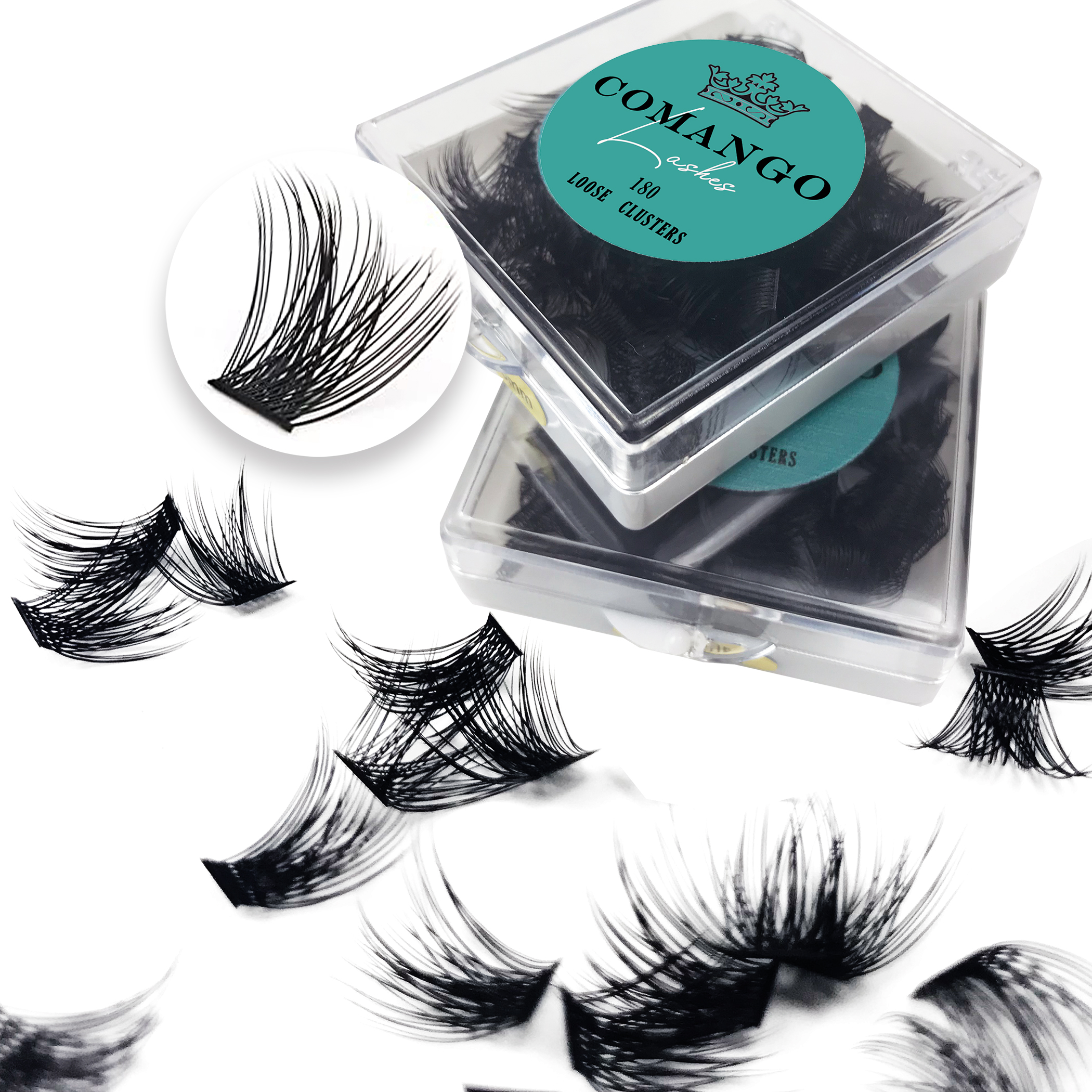 Cluster-Wimpern, einzelne Wimpern, lose Fächer-Wimpernverlängerungen, Wimperncluster, C/D-Locken, 10/12/14/16/18 mm, DIY-Wimpernverlängerungen