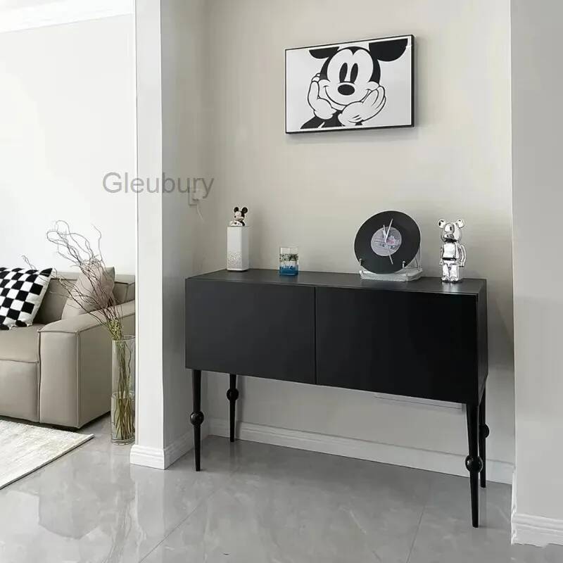 Nordic Trendy Haltafel Unieke luxe draagbare schoonheidshoektafel Ruimtebesparende Tabel Console Haltafelmeubilair