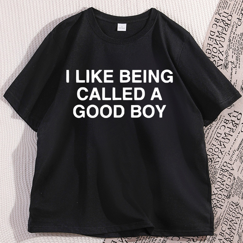 Camiseta Good Boy, camiseta estúpida divertida, camisetas gráficas informales de algodón de manga corta con cuello redondo, ropa de calle Harajuku para hombre