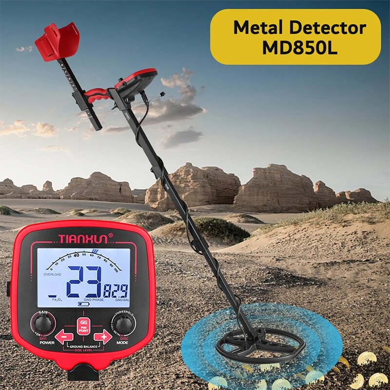 เครื่องตรวจจับโลหะ TX-850L เครื่องตรวจจับโลหะสีทองเครื่องตรวจจับโลหะใต้ดินประสิทธิภาพสูงเครื่องหาสมบัตินักล่าทอง