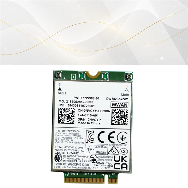 BTLIFE-T77W968.50 Dw5829e-ESIM Модуль модема M.2 4G Cat9 450 Мбит/с TDD-LTE 4G Модуль для ноутбука Dell 7320 7330 7520 7530 7430