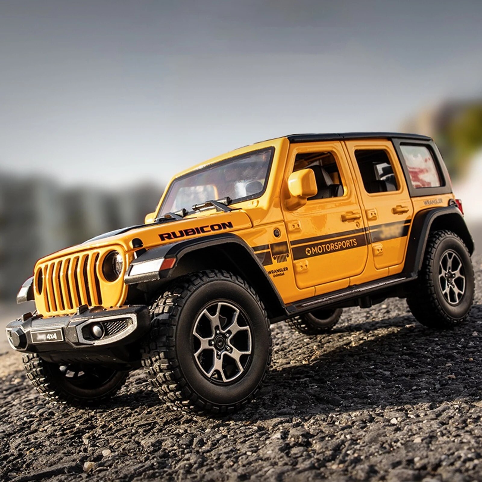1:22รุ่นWranglerของเล่นDiecastรุ่นรถ,โลหะขนาดรถสําหรับเด็กชายหญิงผู้ใหญ่,ประตูเปิด,ของขวัญสีเทา