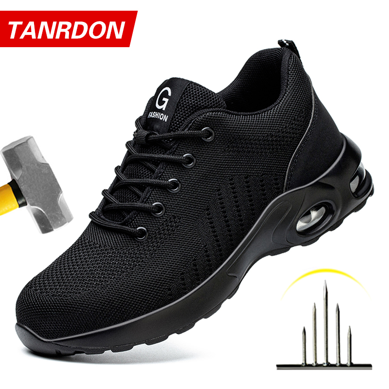 สไตล์ใหม่ผู้ชายความปลอดภัยรองเท้า Steel Toe Cap Anti-smash ทํางานรองเท้าผ้าใบความปลอดภัยรองเท้าผู้ชายทําลายรองเท้าทํางานยุทธวิธีรองเท้า