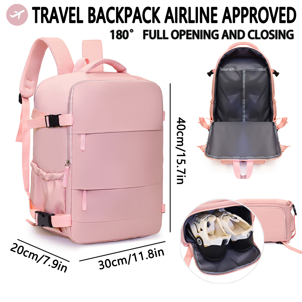 กระเป๋าเป้สะพายหลังการเดินทาง สายการบินได้รับการอนุมัติ Easyjet Wizz Air ความจุขนาดใหญ่ น้ําหนักเบา กระเป๋าเป้คอมพิวเตอร์การเดินทางเพื่อธุรกิจระยะสั้น