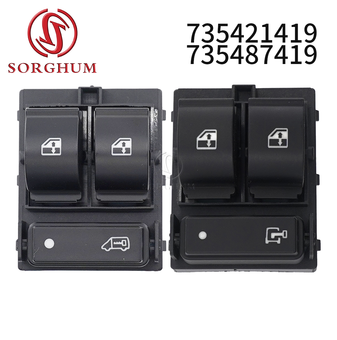 Tombol Saklar Jendela Mobil Triple SORGHUM 735421419 735487419 Untuk Peugeot Boxer II Fiat Ducato Doblo Kasten Citroen Jumper II