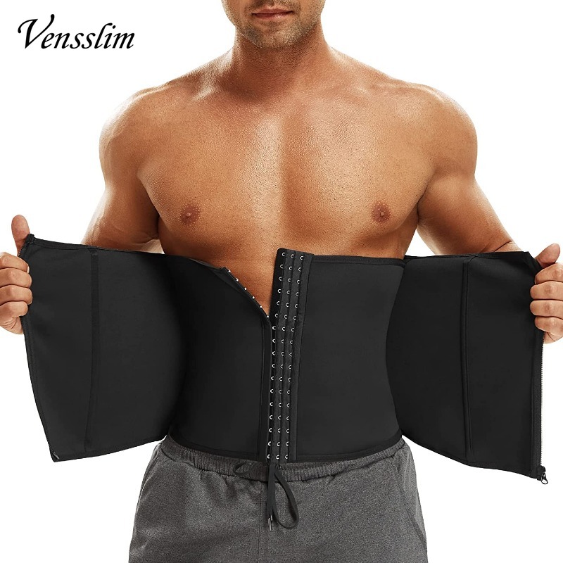 Corsets d'entraînement de taille pour hommes, contrôle du ventre, ceinture d'entraînement de Sport, amincissante, modelant le corps, ceinture de sueur pour Sauna