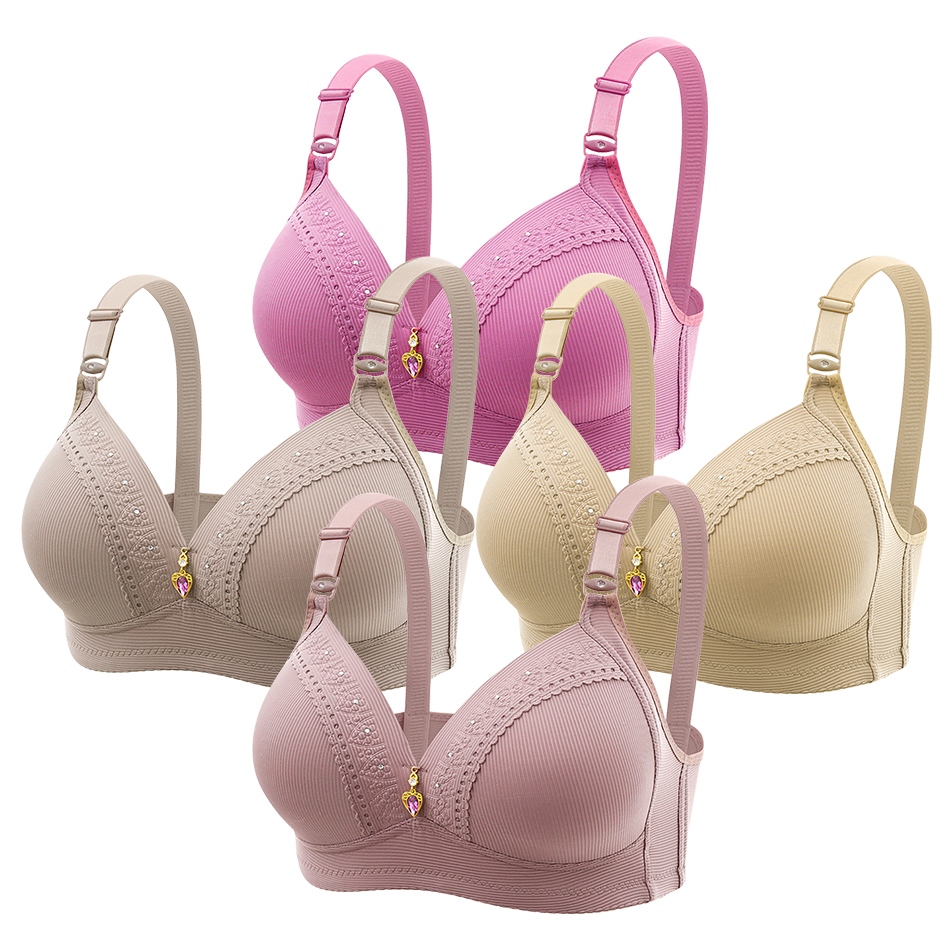Cobertura completa Underwire Bra com Side Gather, Anti Flacidez, Push Up, Suporte Aprimorado, Ajuste Confortável, Novo, Plus Size