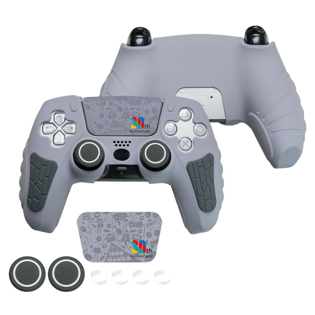 30 周年限定版コントローラーシリコンカバー PS5 用タッチスクリーンステッカー PlayStation5 コントローラーシェル