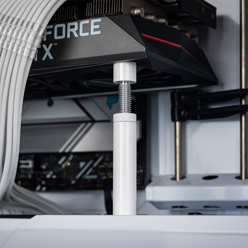Soporte para tarjeta gráfica GPU, conector VGA, marco de soporte telescópico de aluminio, parte inferior magnética de Metal para caja ITX MTX ATX, tarjeta gráfica