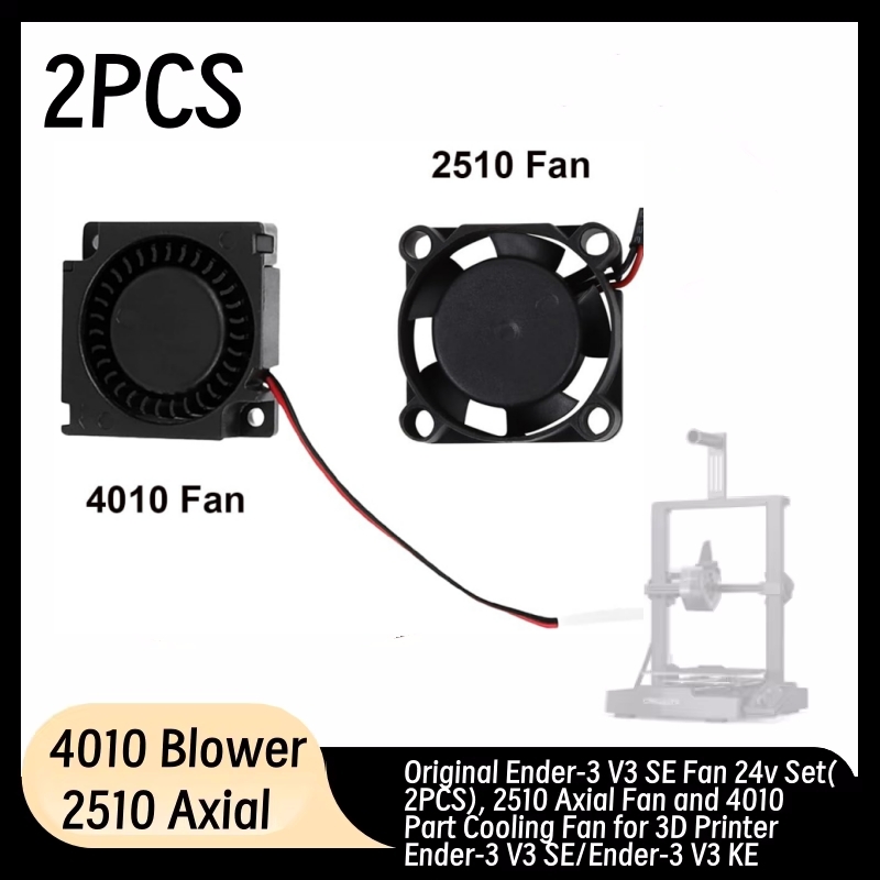 Ventilateurs Ender 3 V3 SE, ventilateur 4010 DC 24V 2510 ventilateur de refroidissement Axial pour remplacement d'accessoires d'imprimante 3D Ender 3 V3 SE/V3 KE