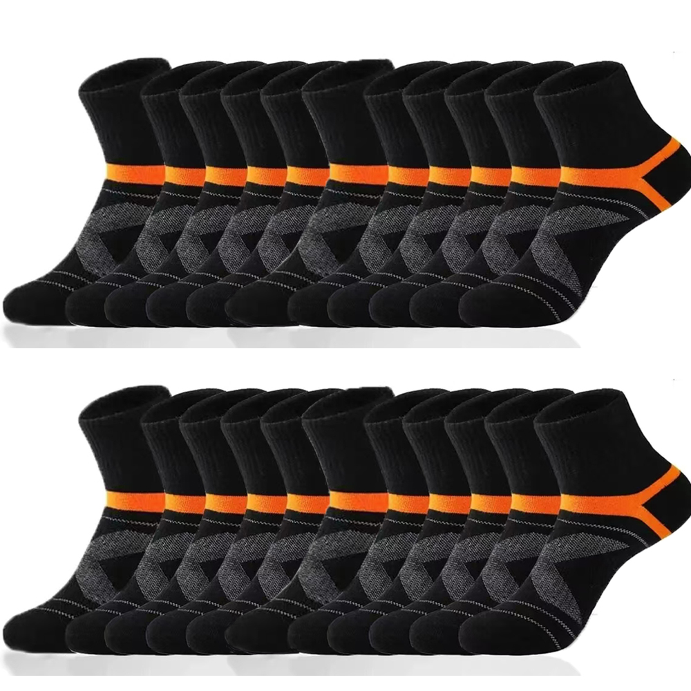 3/5/10/20 paires Lot chaussettes pour hommes chaussettes de sport noires décontracté course automne hiver haute qualité respirant hommes chaussettes