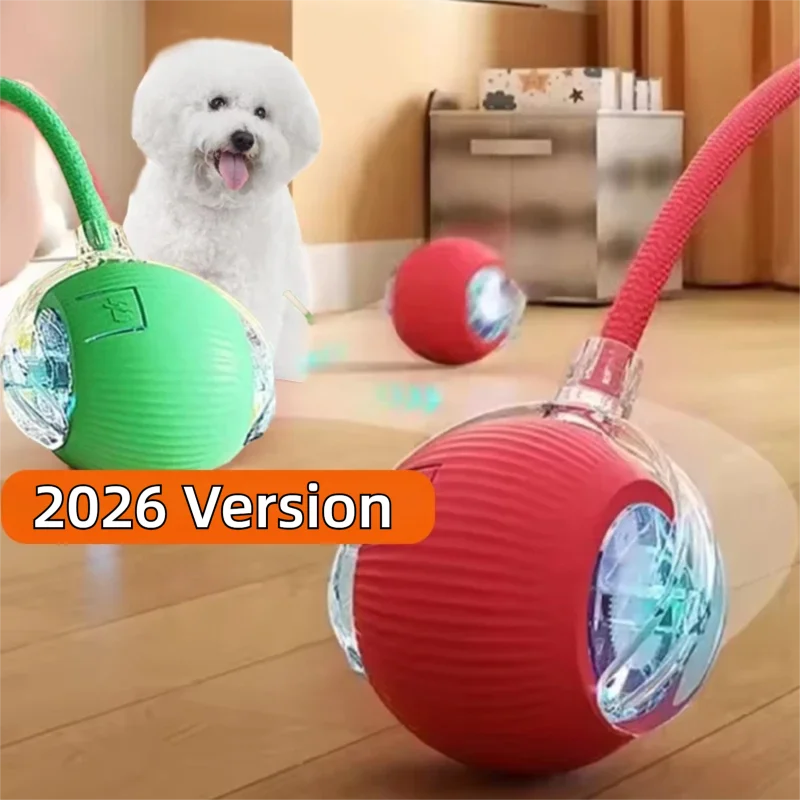 新しい犬インタラクティブボールおもちゃ、自動ローリング犬ボール充電式、スマート子犬インタラクティブおもちゃ、犬用インテリジェントボールおもちゃ