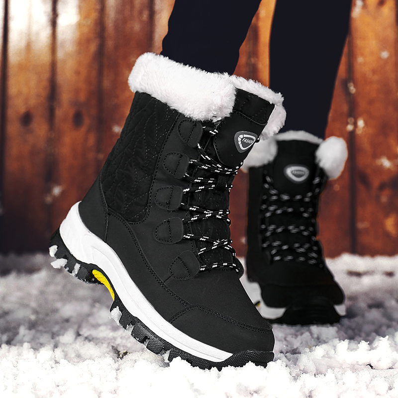 Warme Schnee Stiefel Frauen Mode Damen Schuhe Plattform Schuhe Frau Flache Halten Stiefel Damen Casual Plüsch Botas Mujer Winter Schuhe Neue