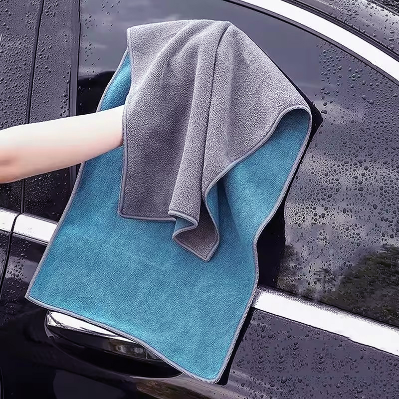 Microvezel reinigingsdoek, dik, zacht, droogdoek, autowasdoeken, dubbelzijdig, schoonmaakdoeken, auto-accessoires