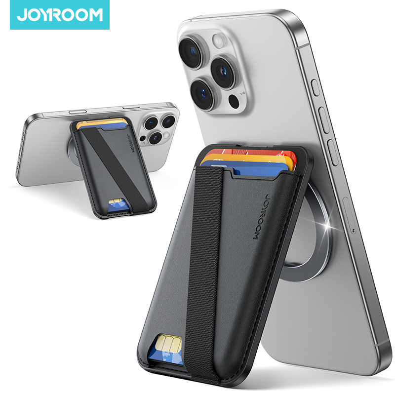 Joyroom Telefoonkaarthouder Magnetische portemonnee voor iPhone 16 15 14 13 12 Kaarthouder voor achterkant van telefoon Creditcardhouder JR-ZS432