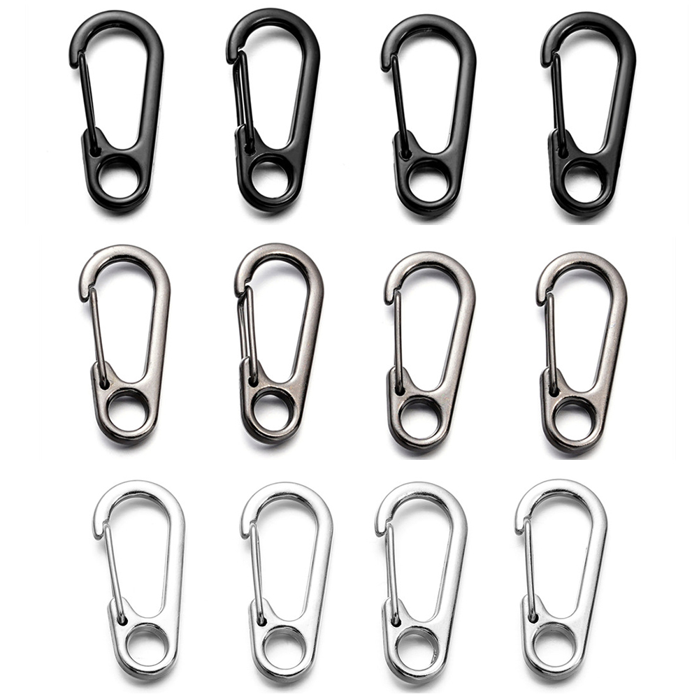 5/10 Uds. Hebilla de cierre de langosta, mosquetones para llavero, hebillas para acampar al aire libre, ganchos de resorte de aleación de 13x34mm, llaveros, Clips de herramientas