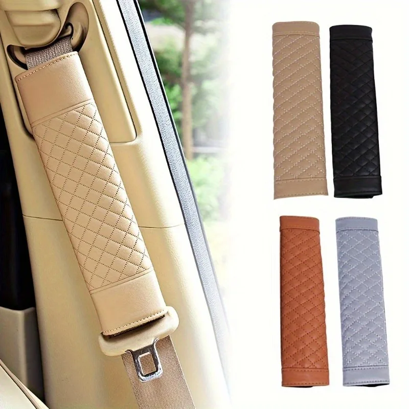 Auto Sicherheitsgurt Schulterbezug Leder Stickerei Verschleißfeste rutschfeste Leder Sicherheitsabdeckung Auto Innendekoration Produkte