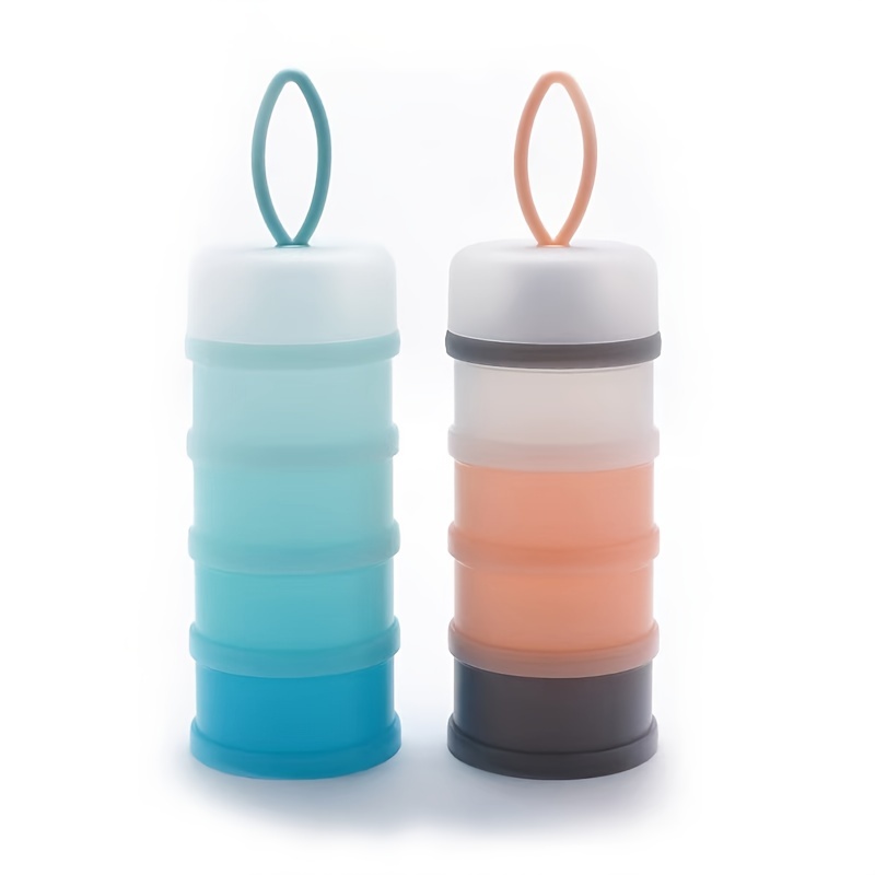 Dispensador de fórmula de leite em pó portátil, recipiente de alimentos, caixas de alimentação para bebês, crianças pequenas, 4 grades, caixa de armazenamento de alimentos para bebês