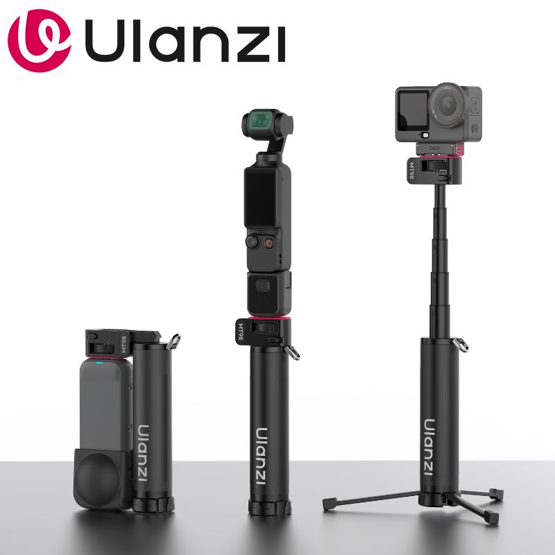 Ulanzi MT98 Składany Selfie Stick 2-w-1: Selfie Stick i Statyw, Szeroka Kompatybilność, Elastyczny Kąt, do Insta360, Fotografii i Vlogów