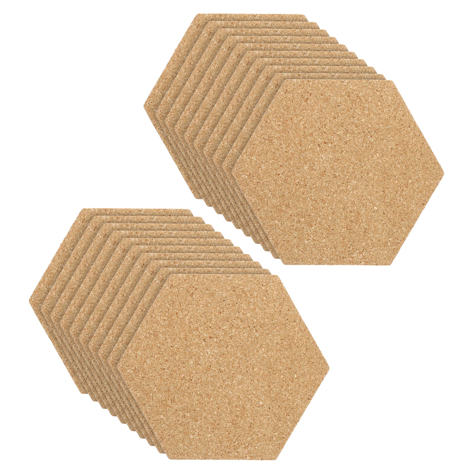 20 pièces 4x3 "1/8" d'épaisseur panneau de liège carrelage auto-adhésif hexagone tableau d'affichage panneau de liège pour mur maison bureau salle de classe bricolage