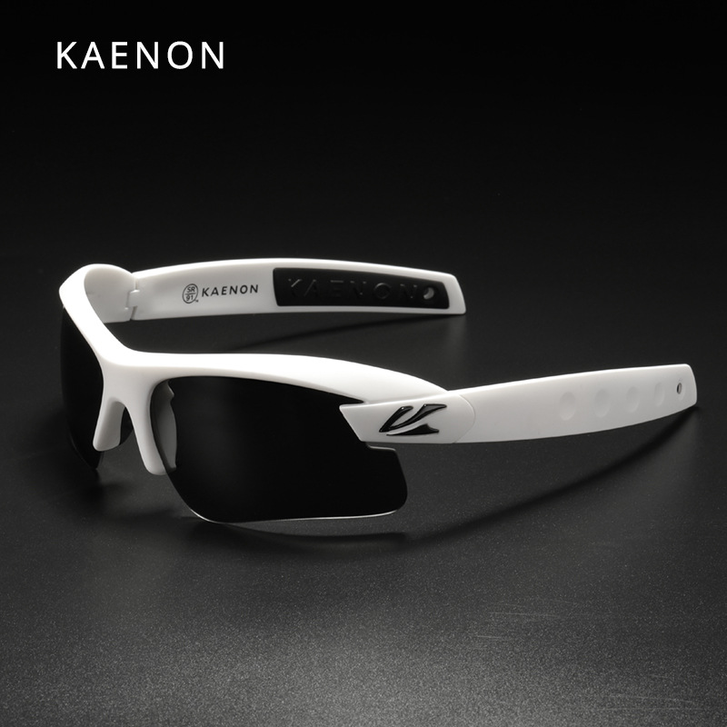 KAENON Occhiali da sole polarizzati da uomo originali di marca di lusso alla moda Guida Pesca TR90 Occhiali sportivi a mezza montatura Protezione UVB