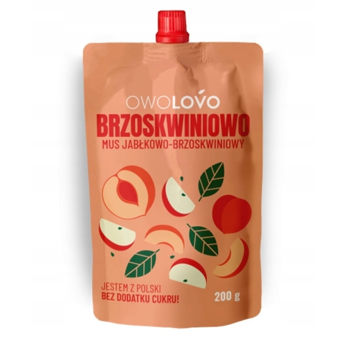 MUS BRZOSKWINIOWO JABŁKOWO-BRZOSKWINIOWY 200g