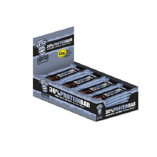 Monki-Donky Protein Bars-15ud Double Sabor Chocolate, Sabor Amendoim, Biscoitos Creme, 45g