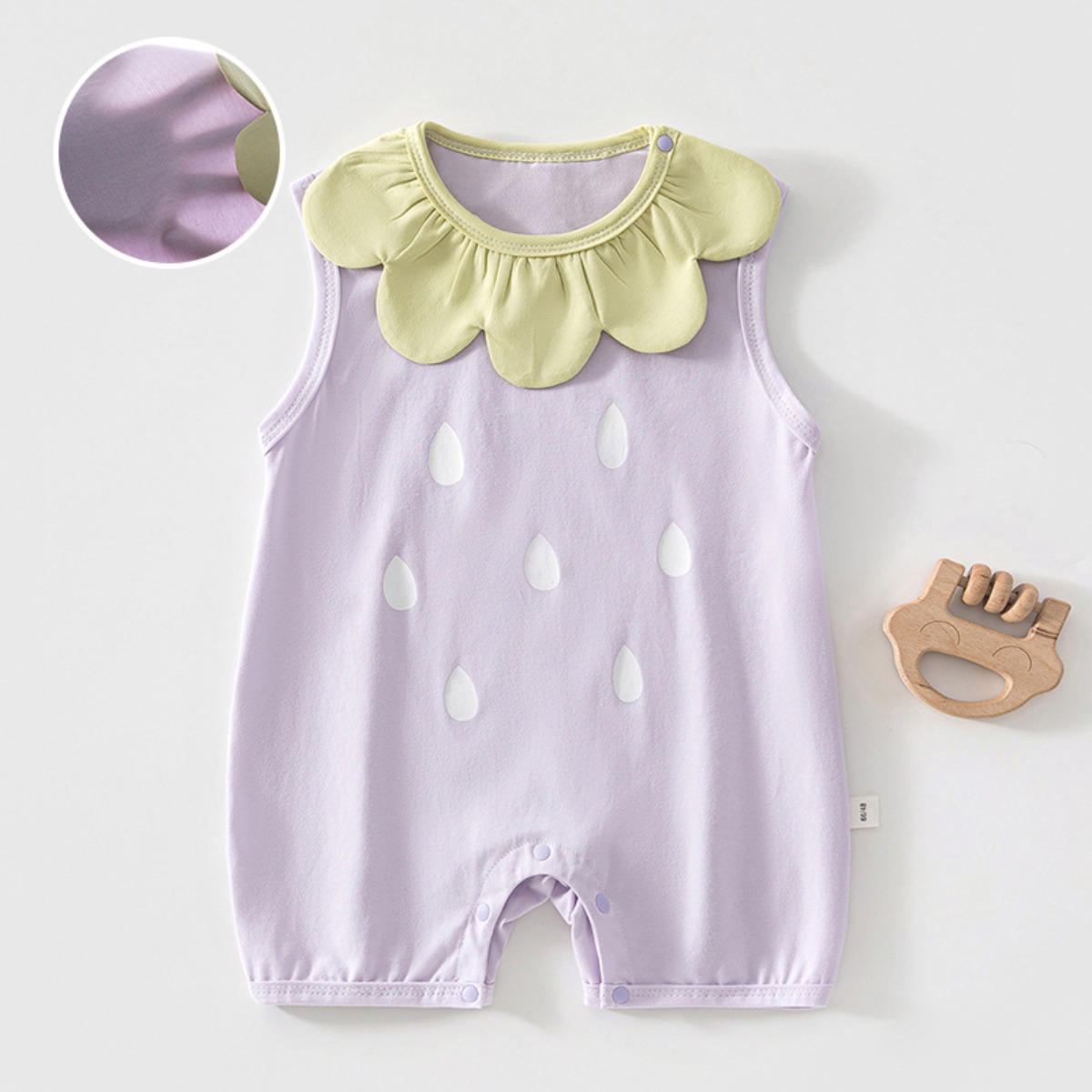 6-24M Baby Girl Summer Princess Romper Newborns Pure Cotton Breathable Pullover Bodysuit Infant Moisture-wicking Cute Jumpsuit