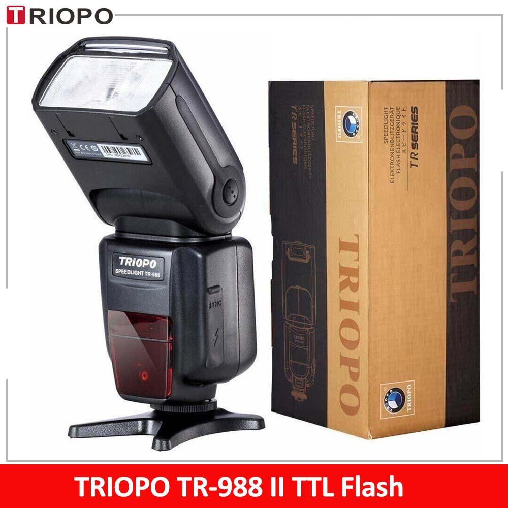TRIOPO TR-988 II Profesjonalna lampa błyskowa Speedlite TTL z szybkim synchronizacją do lustrzanek cyfrowych Canon Nikon