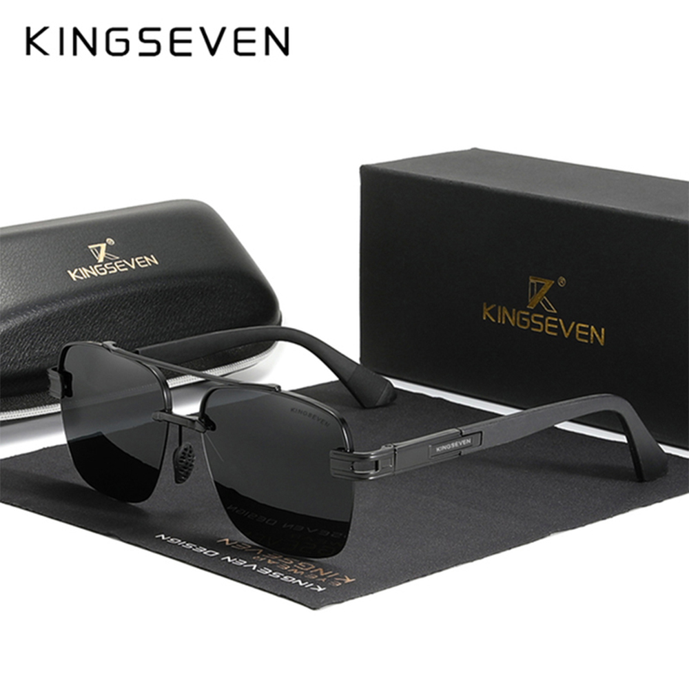 KINGSEVEN модные солнцезащитные очки мужские поляризационные очки UV400 женские квадратные большие полуоправы мужские женские очки для вождения и рыбалки