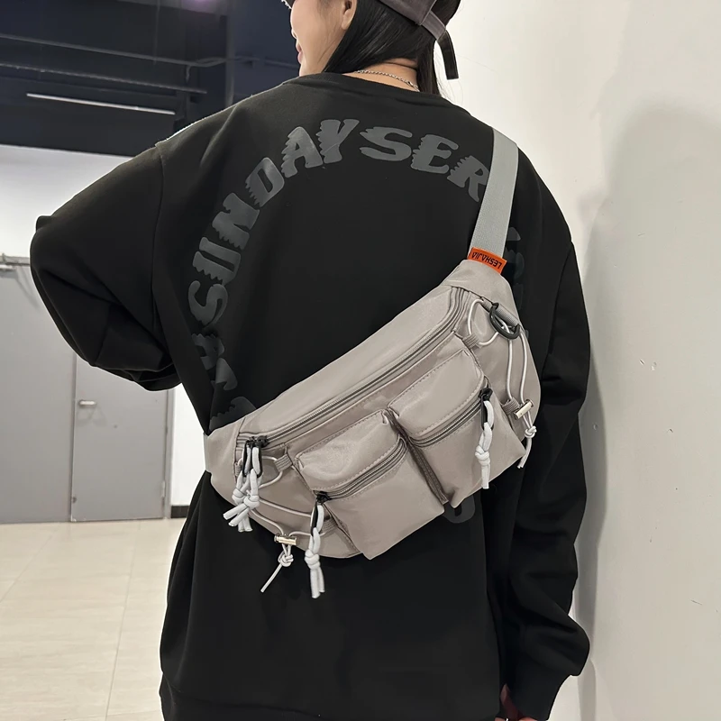 Riñoneras de nailon de alta calidad con cremallera, bolsos para mujer a la venta, 2025, riñoneras sólidas de alta capacidad, Pochete versátil de ocio